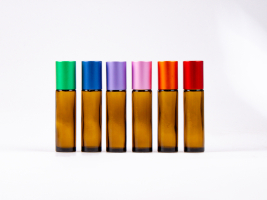 Roll On Braunglas 10ml - Deckel Color